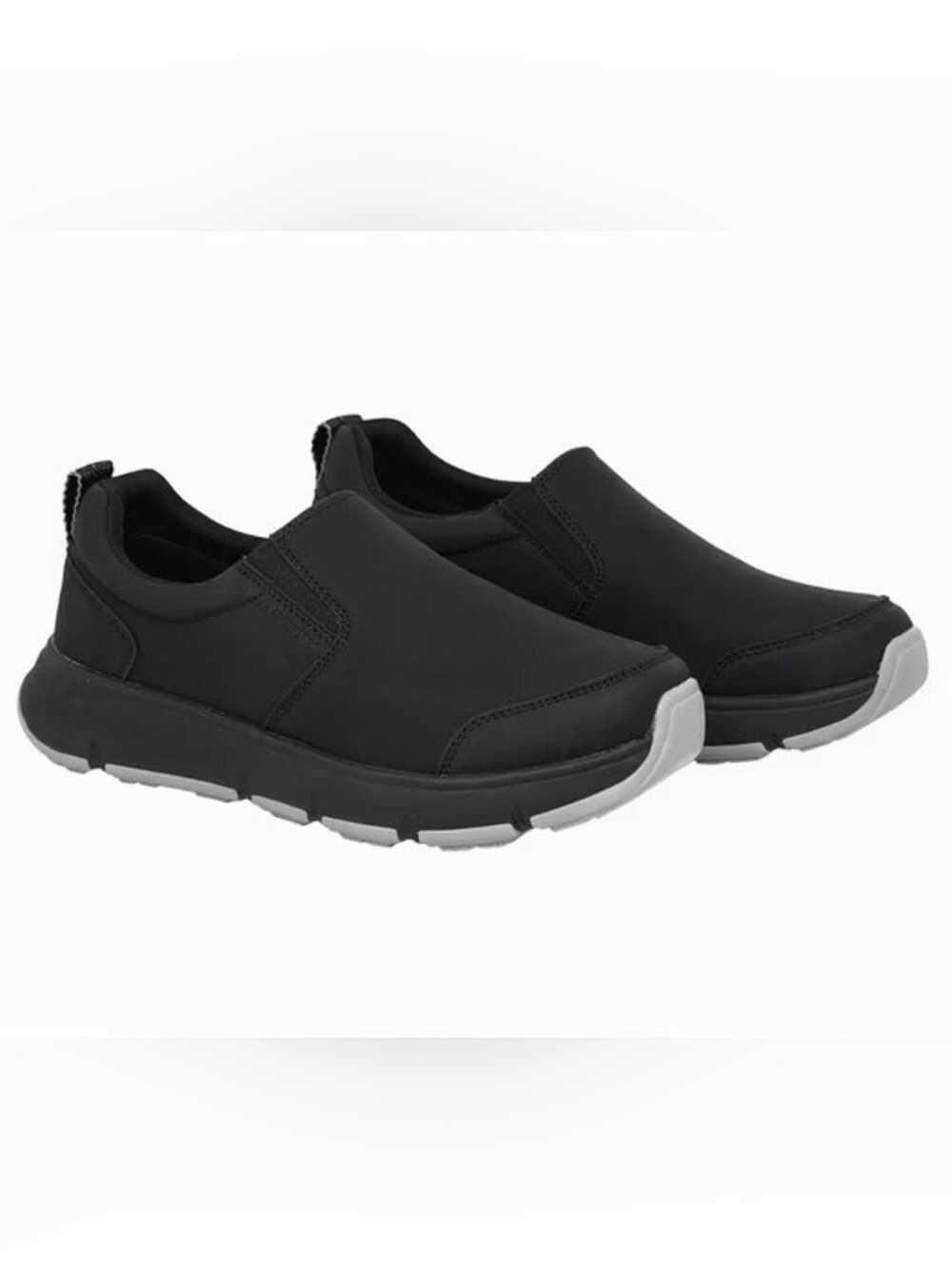 ❤️Gerry Men’S Moc Il Black Slip-On Casual Shoes with Gray Soles New Size 12